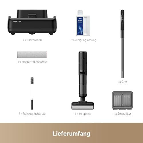 dreame H12 Pro FlexReach Nass-Trockensauger, 180° flach, 18 kPa, 90°C Heißwäsche, 5 Min Trocknung, 50 Min Laufzeit, Doppel-Kantenreinigung
