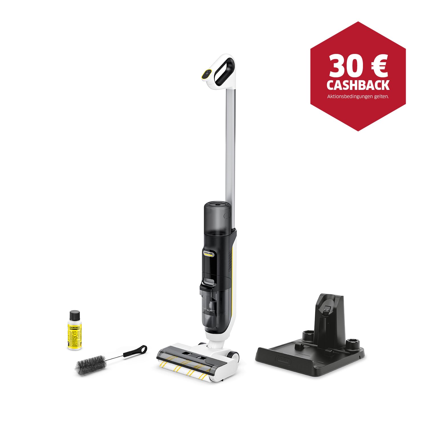 Kärcher FCV 3 Saugwischer, kabellos, 3 Modi, 30 Min Laufzeit, 130 m² pro Ladung, Weiß