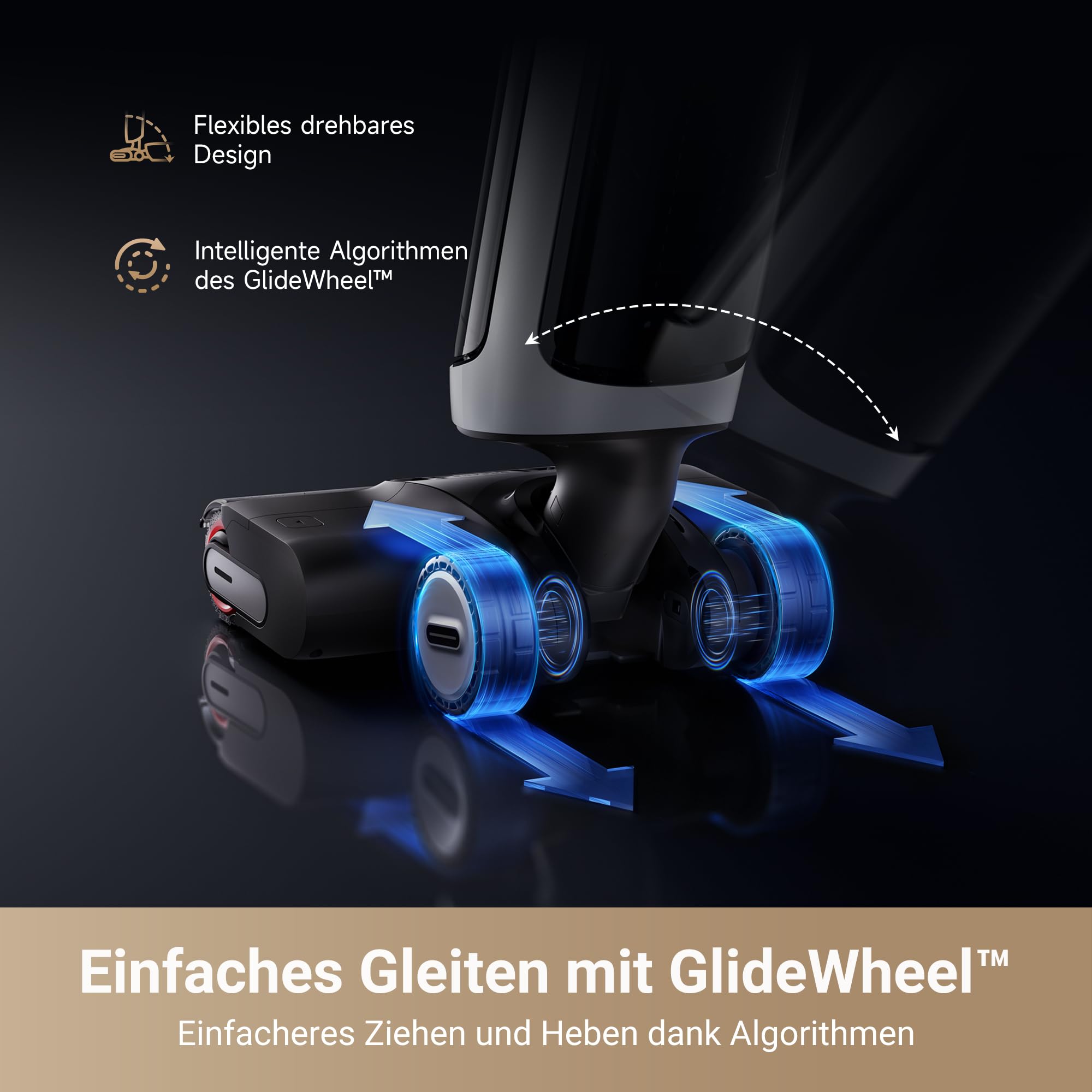 dreame H14 Pro Nass-Trockensauger, 180° Lie-Flat, 18 kPa, 60°C Bürstenpflege, 5 Min Trocknung, Doppelkante, App-Steuerung