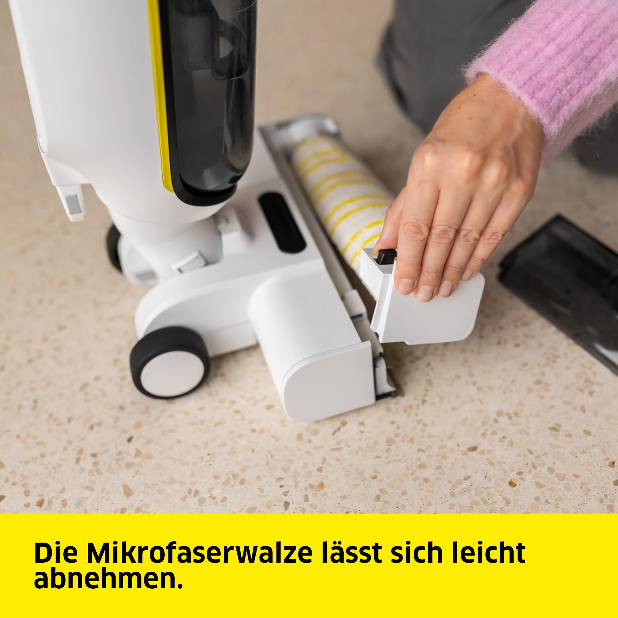 Kärcher FCV 3 Saugwischer, kabellos, 3 Modi, 30 Min Laufzeit, 130 m² pro Ladung, Weiß