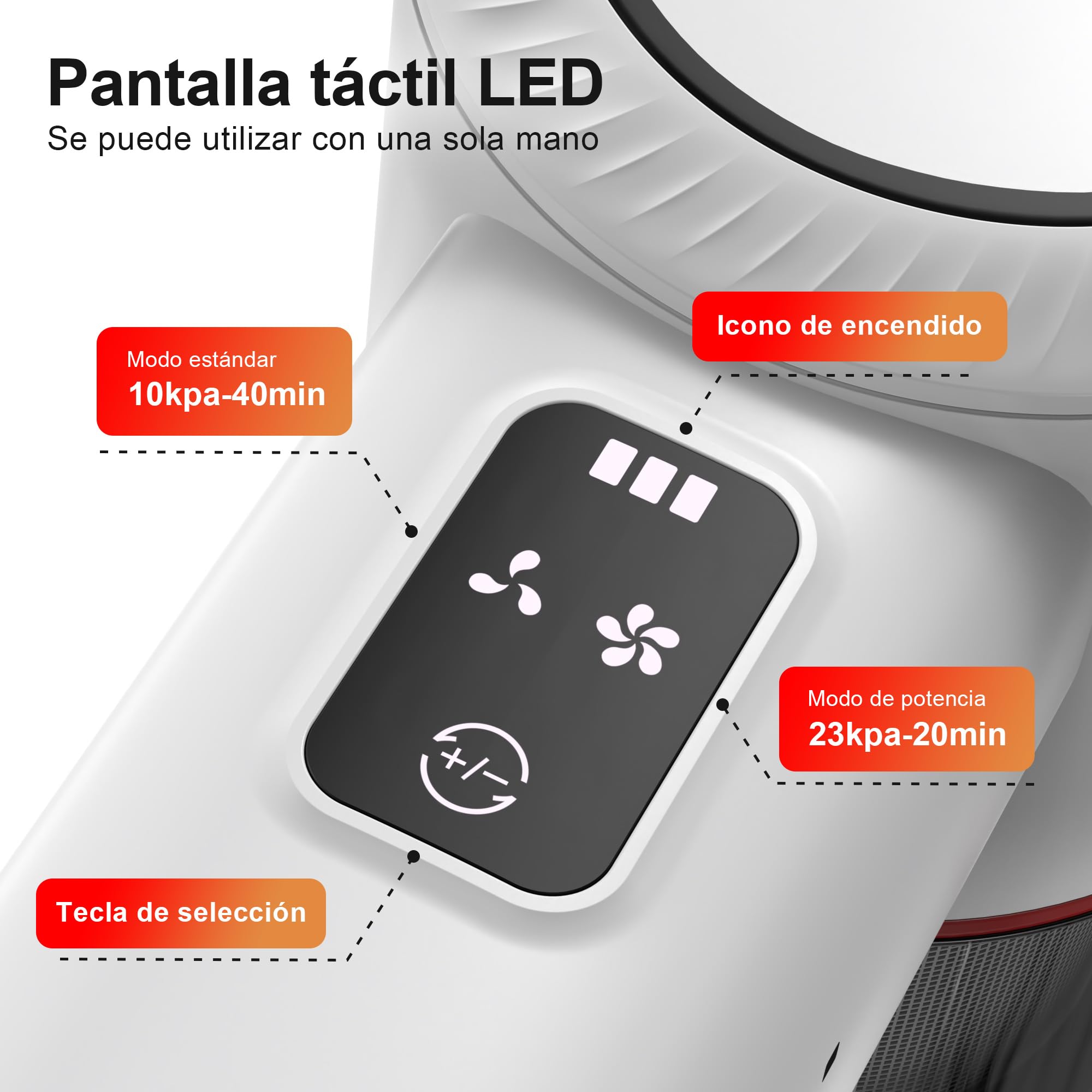 Akku Staubsauger Kabellos, Leiser Stabstaubsauger für Hartböden, Teppiche & Tierhaare