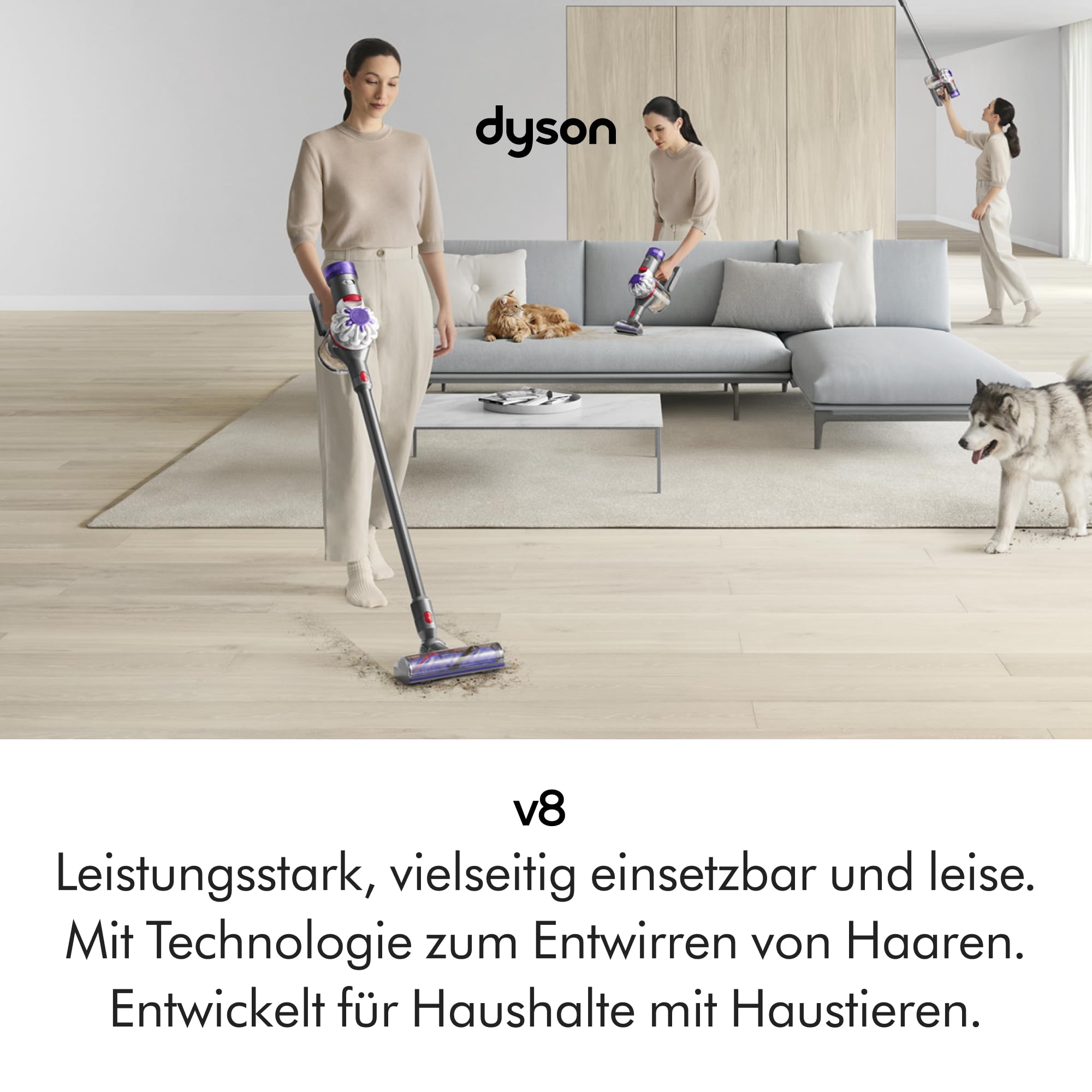 Dyson V8™ Advanced kabelloser Staubsauger (Silber/Nickel)