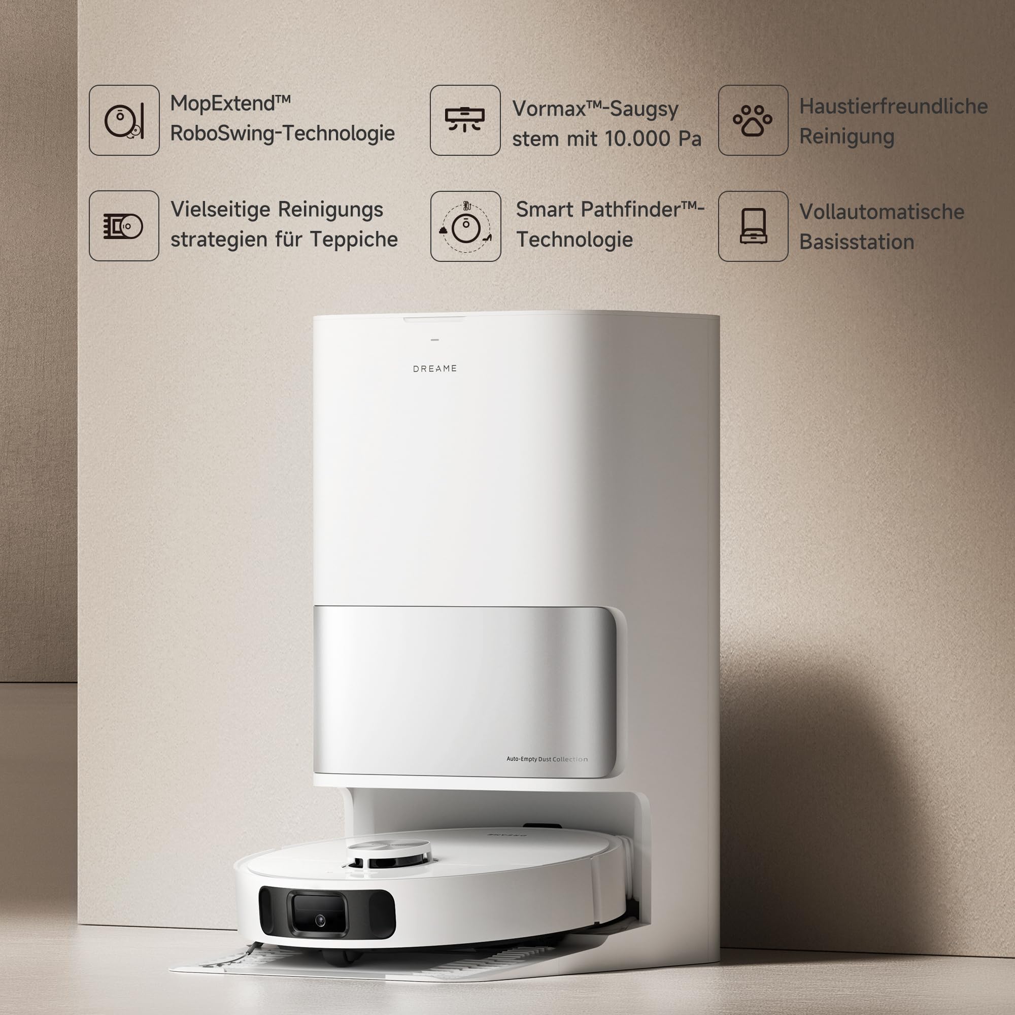 dreame L10s Ultra Gen 2 Saugroboter, 10.000Pa, Wischfunktion, MopExtend RoboSwing, Haustiermodus, automatische Basis, Teppichreinigung