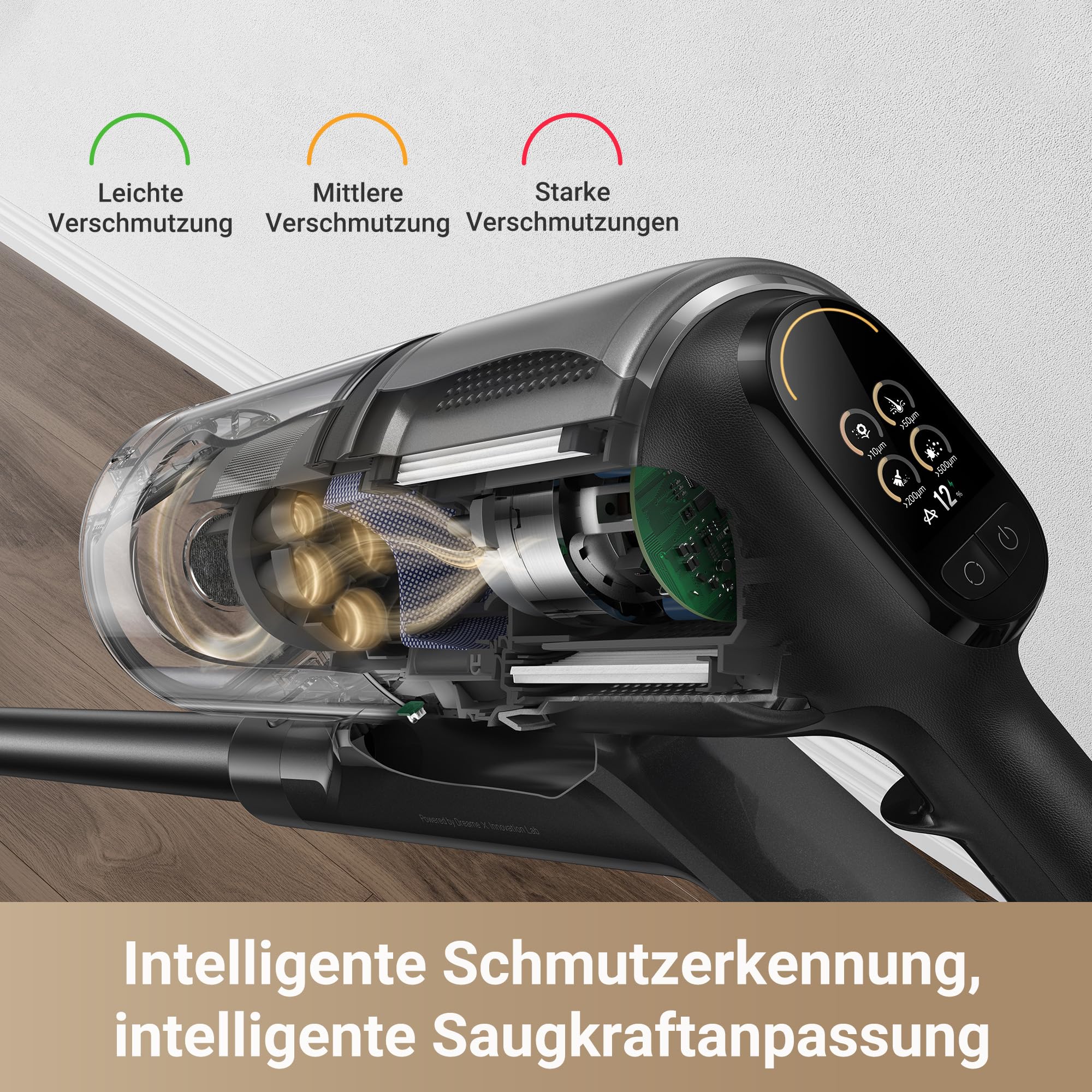 dreame Z30 Akku-Staubsauger, 310AW, 90 Min Laufzeit, Dust-Reveal, Tierhaar-Tool, Multiboden, Schmutzerkennung