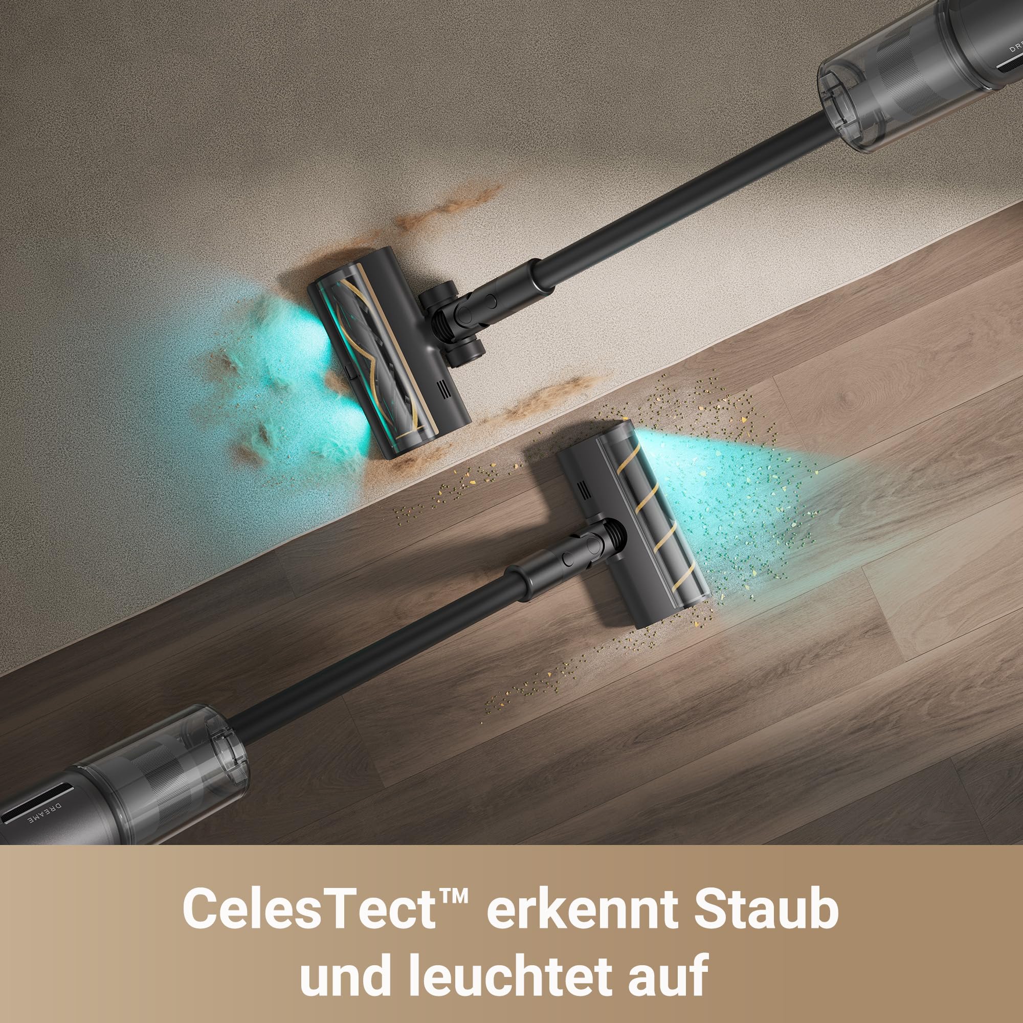 dreame Z30 Akku-Staubsauger, 310AW, 90 Min Laufzeit, Dust-Reveal, Tierhaar-Tool, Multiboden, Schmutzerkennung