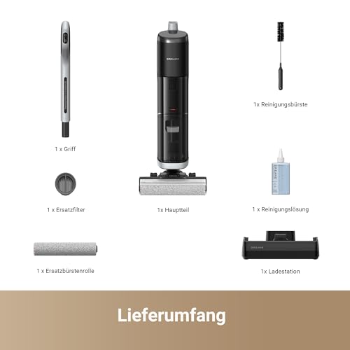 dreame H14 Pro Nass-Trockensauger, 180° Lie-Flat, 18 kPa, 60°C Bürstenpflege, 5 Min Trocknung, Doppelkante, App-Steuerung