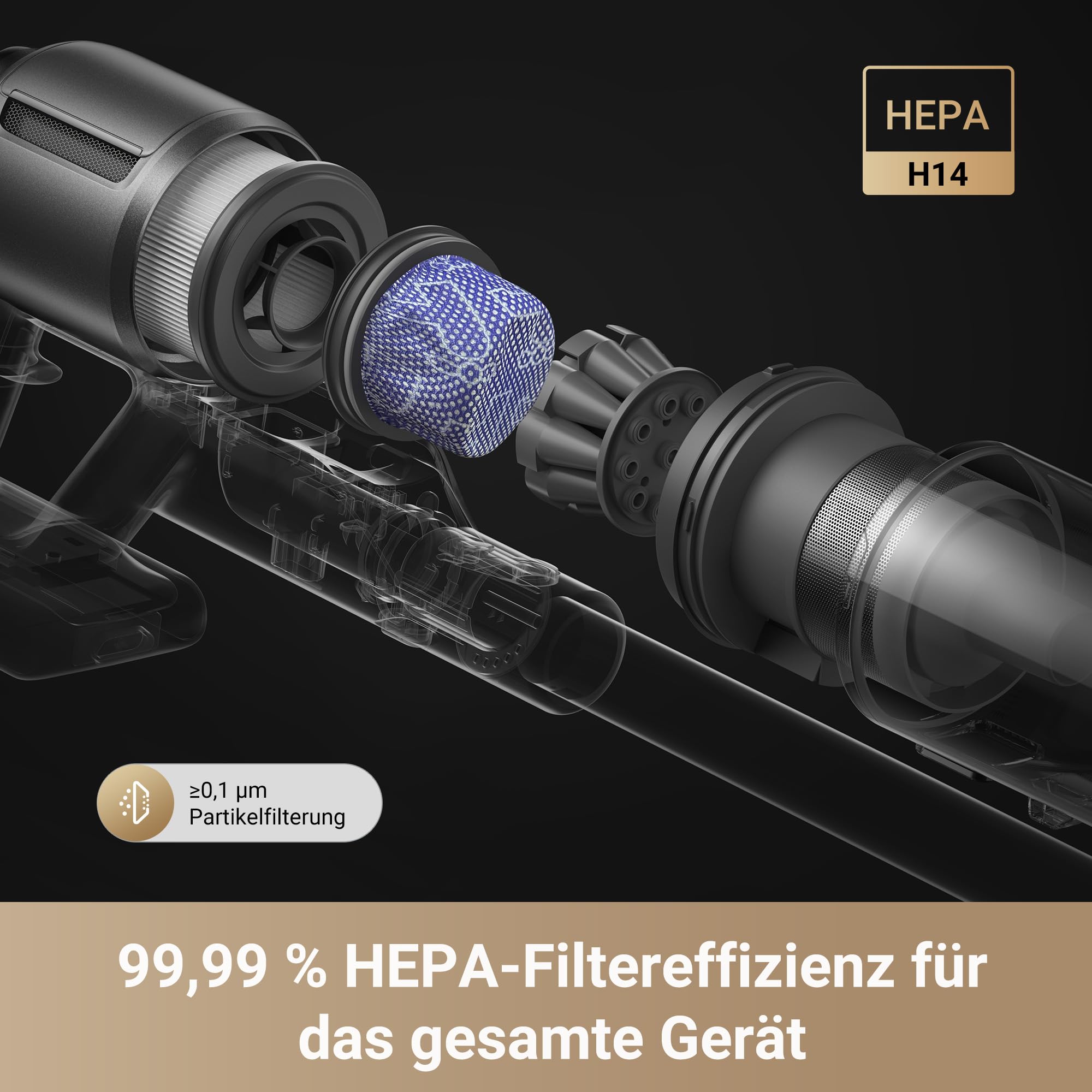 dreame Z30 Akku-Staubsauger, 310AW, 90 Min Laufzeit, Dust-Reveal, Tierhaar-Tool, Multiboden, Schmutzerkennung