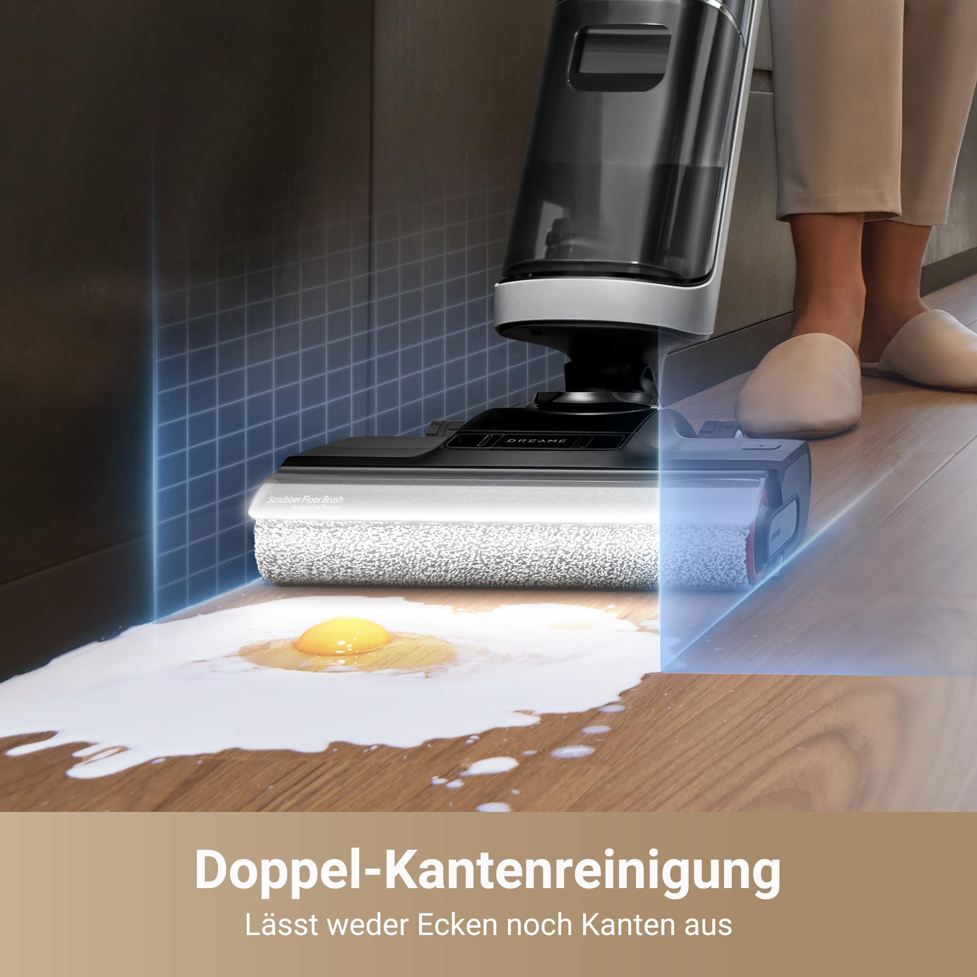 dreame H14 Pro Nass-Trockensauger, 180° Lie-Flat, 18 kPa, 60°C Bürstenpflege, 5 Min Trocknung, Doppelkante, App-Steuerung