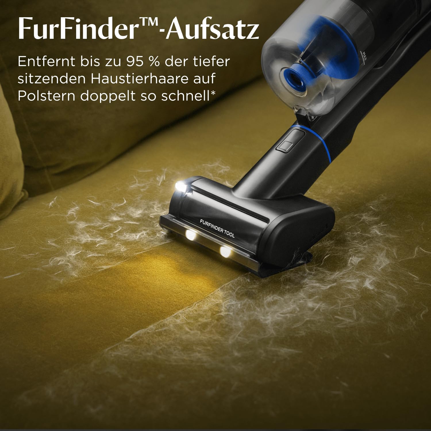 Bissell PowerClean FurGuard Akku-Staubsauger, 280W, 50 Min Laufzeit, HEPA-Filter, FurFinder-Licht, selbstreinigende Bürste