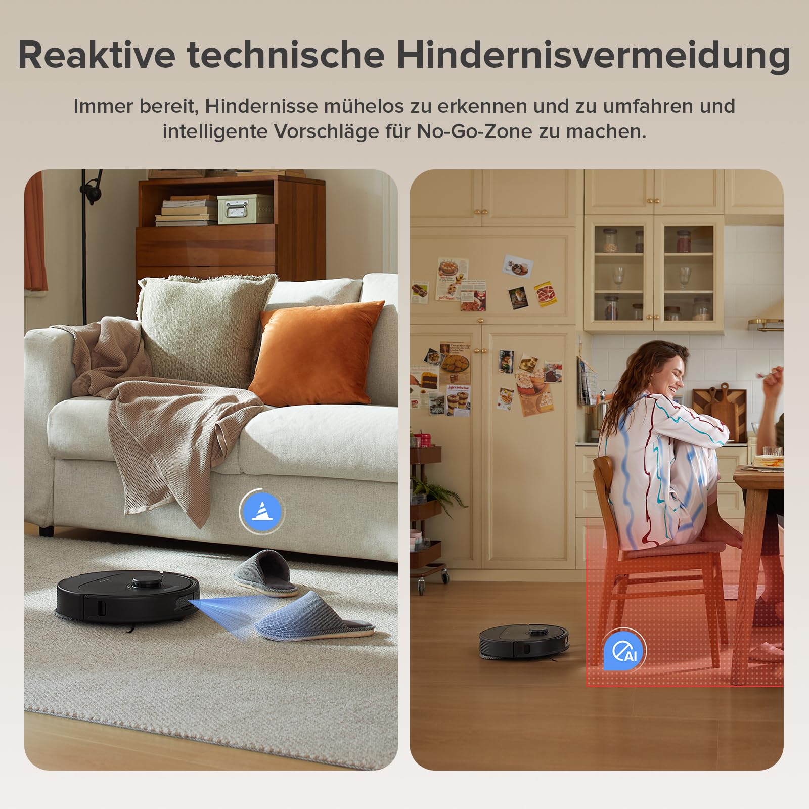 Roborock Qrevo Serie Saugroboter, 8000Pa, Wischfunktion mit Hebemopp, Anti-Verfilzungs-Bürste, Hindernisvermeidung, All-in-One Dock, Schwarz