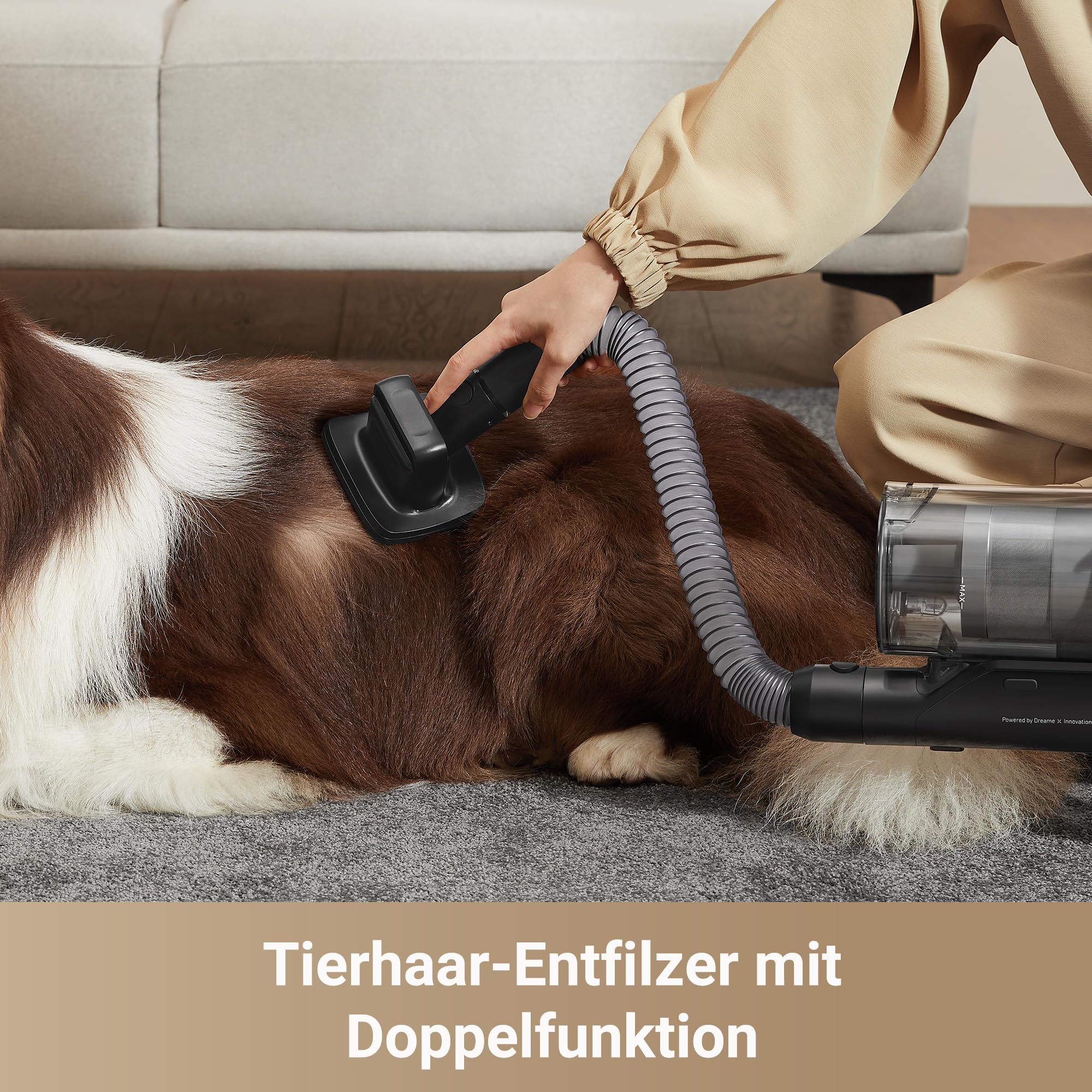 dreame Z30 Akku-Staubsauger, 310AW, 90 Min Laufzeit, Dust-Reveal, Tierhaar-Tool, Multiboden, Schmutzerkennung